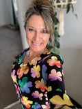 Floral Bell sleeve blouse